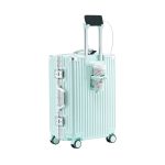 Travel Luggage Set Suitcase Aluminum Frame ABS+PC Hardcase Trolley Bag 24" - Blue - Image 2