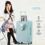 Travel bags with Cup Holder & USB Charger Luggage 28Inch - Blue