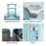 18 Inch ABS+PC Luggage Suitcase Bag Travel Cup Holder & USB Charger Luggage - Image 3